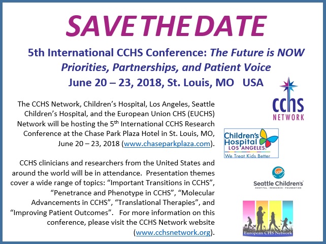 5th International CCHS Conference: The Future is NOW Priorities, Partnerships, and Patient Voice